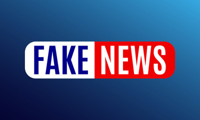 Fake news banner. News emblem design template. Vector illustration.