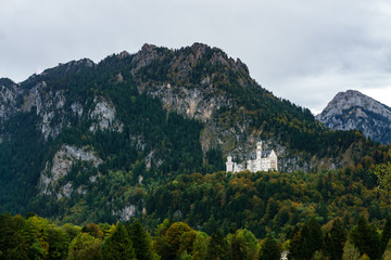 Fototapeta na wymiar Neuschwanstein Castle far away view