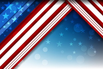 Flag of USA background for independence, veterans, labor, memorial day and other events, Vector illustration Design