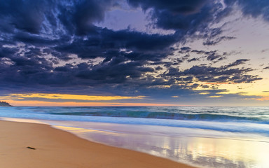 Fototapeta na wymiar Sunrise Seascape and Beach