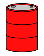 ドラム缶(赤色)