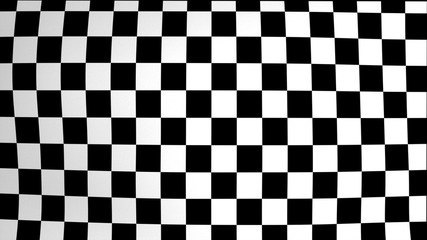 Fototapeta premium 3d illustration of a racing flag by waves to the wind