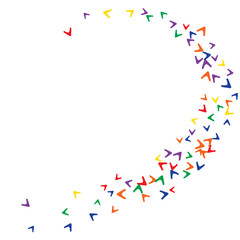 Vector Confetti Background Pattern. Element of design. Colorful arrows on a white background