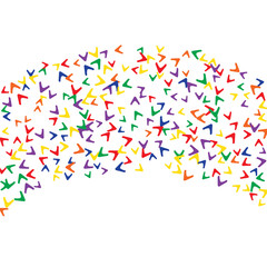Vector Confetti Background Pattern. Element of design. Colorful arrows on a white background