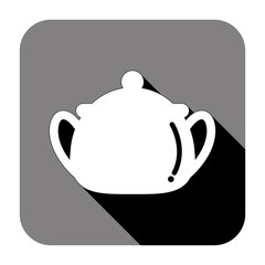 vector of jar with long shadow