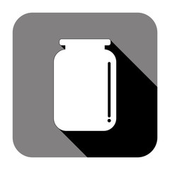 vector of jar with long shadow