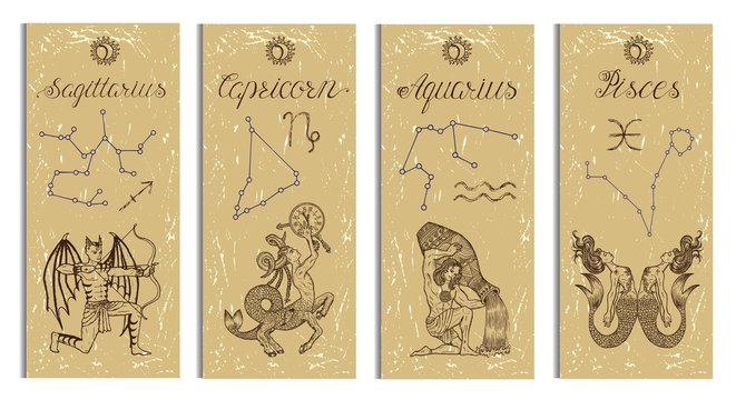 pix Animal Print Bookmarks https stock adobe com images set with archer capricorn aquarius and pisces zodiac symbols banners on texture hand drawn graphic illustration template background suitable for print card poster bookmark 196841351 start checkout 1 content id 196841351