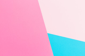 Blue and pink background. Flat lay. Top view