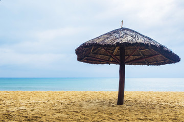 palapa on the beach, summer holidays concept