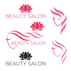 Beauty logo for hair salon. Logo hair vector