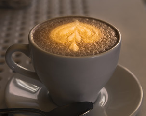 A cup of cappuccino