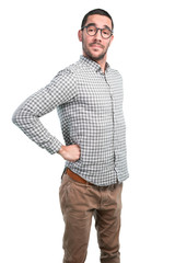 Fototapeta premium Young man doing a haughty gesture