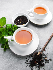 Black tea with mint