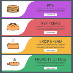 Bakery web banner templates set