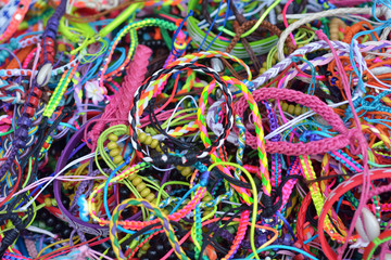 Colour bracelets hand knotted rope hand  weaving