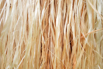 Raffia Pacific Islands skirt straw background.