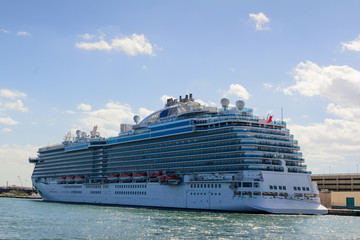 Large cruise ship in Ft Lauderdale