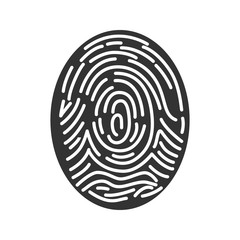 Fingerprint glyph icon