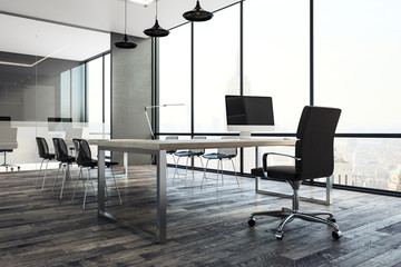Modern boardroom interior