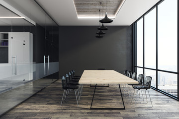 Contemporary boardroom interior