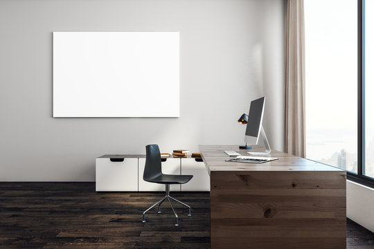 Contemporary interior with clean poster