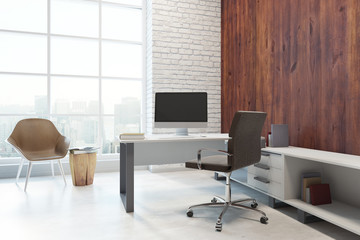 Modern office with copy space