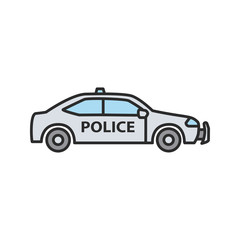 Police car color icon