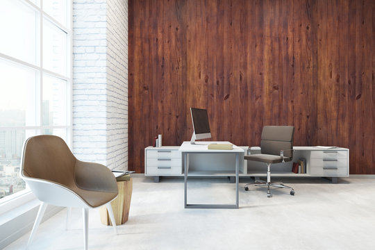 Contemporary office with copy space