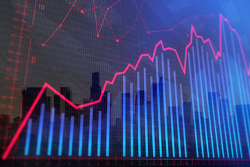 Abstract city forex background