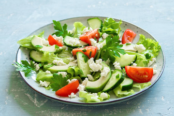 Avocado and tomatoes salad