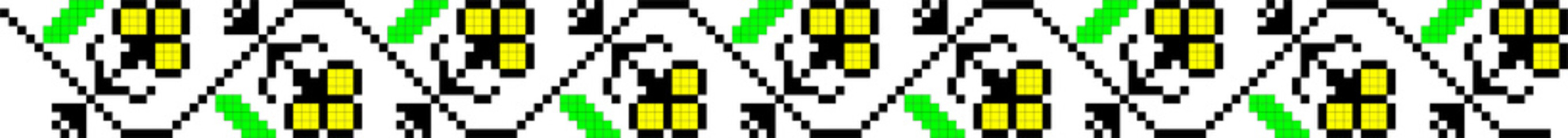 Fototapeta premium Traditional Romanian folk art knitted embroidery pattern