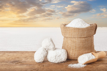 salt in bag on table