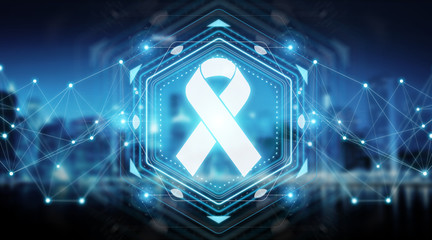 Digital ribbon cancer interface 3D rendering