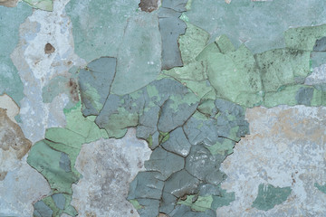 Peeling paint on a cement wall. Abstract texture background