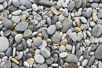 Background texture with round pebble stones
