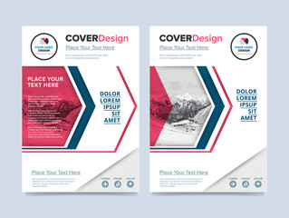 Brochure layout design vector illustration. Cover design for annual report or brochure. Booklet or flyer. Abstract presentation templates. Creative concept in bright colors.