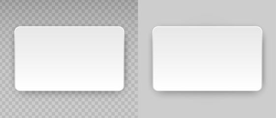 Vector clean web button, sticker, sheet, label, banner with rounded corners for your advertising design
