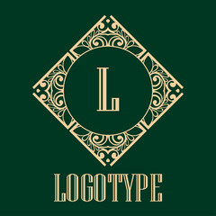 Vintage ornamental monogram