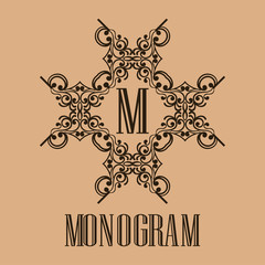 Vintage ornamental monogram