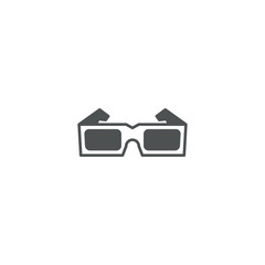 3D glasses icon. sign design