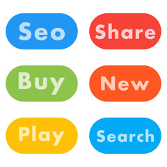 Web button design. Flat icon