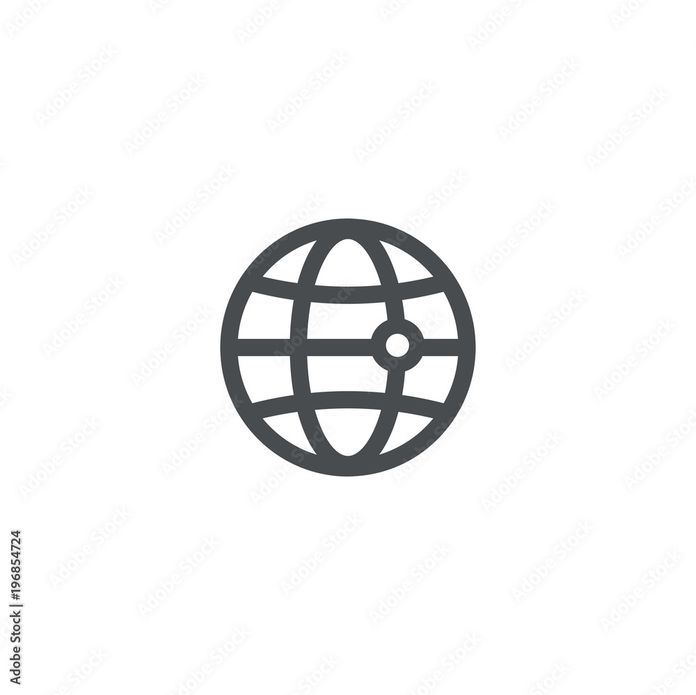 Poster globe icon. sign design