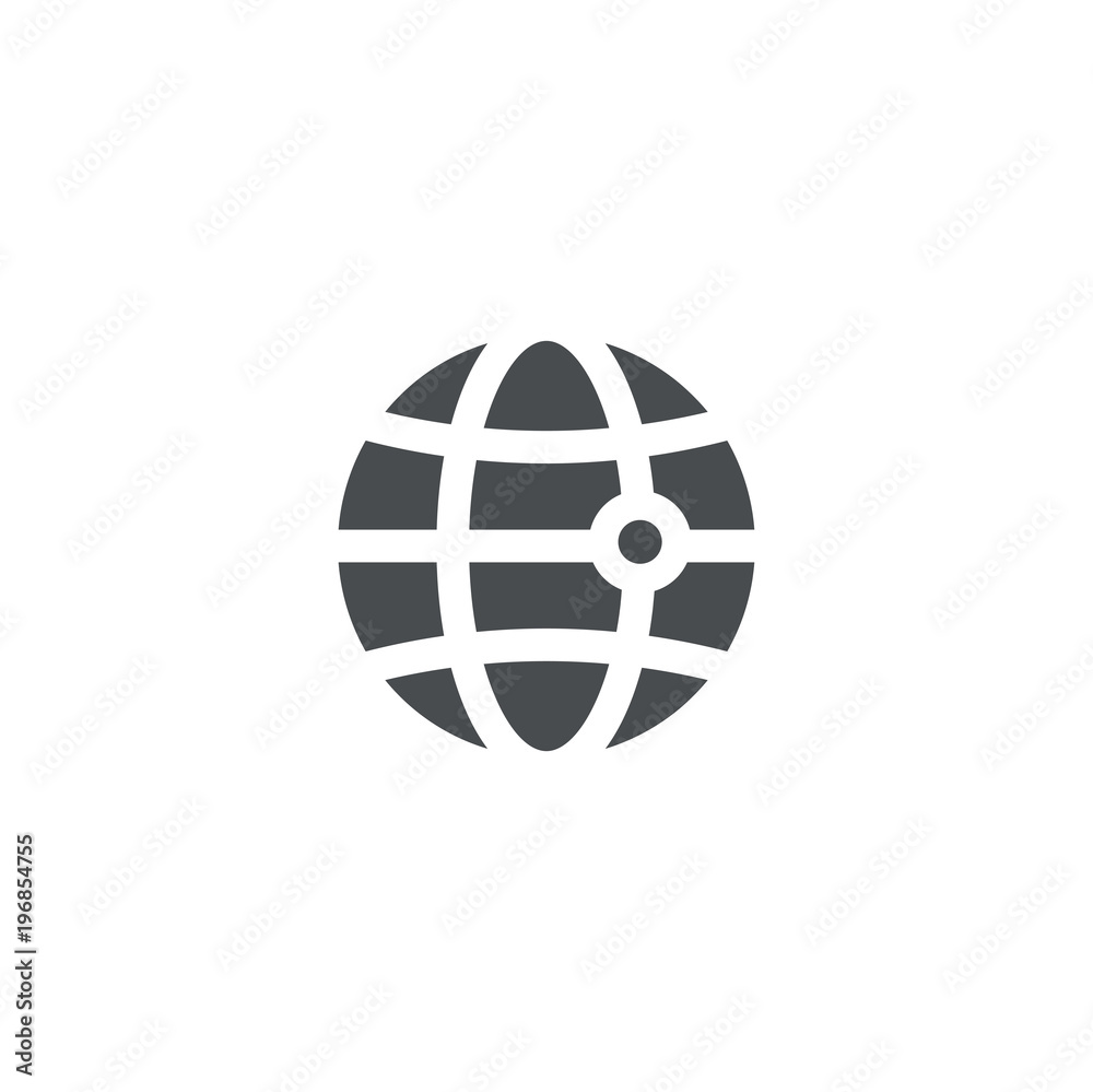 Poster globe icon. sign design