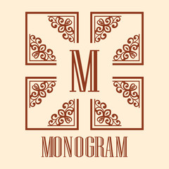 Vintage ornamental monogram
