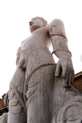 Gomateshwara Statue, Jaina-ASket, Jain-Tempel auf Vindyagiri Hill, Shravanabelagola, Karnataka,...