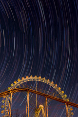 岡山県鷲羽山ハイランドの観覧車を新月の夜に巡る星