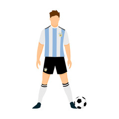 Argentina Football Jersey National Team World Cup Illustration