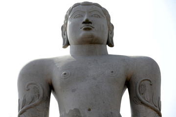 Fototapeta na wymiar Gomateshwara Statue, Jaina-ASket, Jain-Tempel auf Vindyagiri Hill, Shravanabelagola, Karnataka, Südindien, Indien, Südasien, Asien