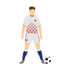 Croatia Football Jersey National Team World Cup Illustration