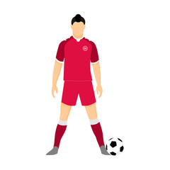 Fototapeta na wymiar Denmark Football Jersey National Team World Cup Illustration